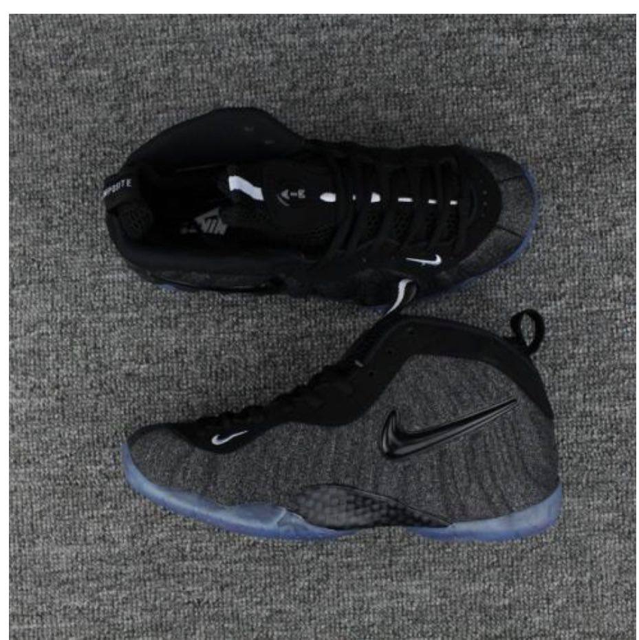 Men's Air Foampsoite One Foam In Fleece Black Basketball Shoes 001